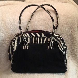 Keri Kropp Suede Bag in Black and White